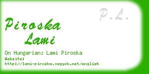 piroska lami business card